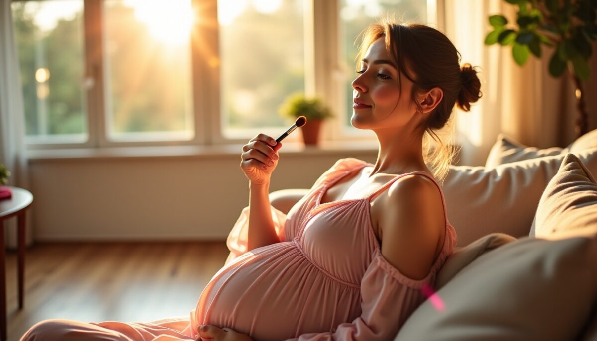 Être rayonnante pendant la grossesse : astuces maquillage et bien-être maternel