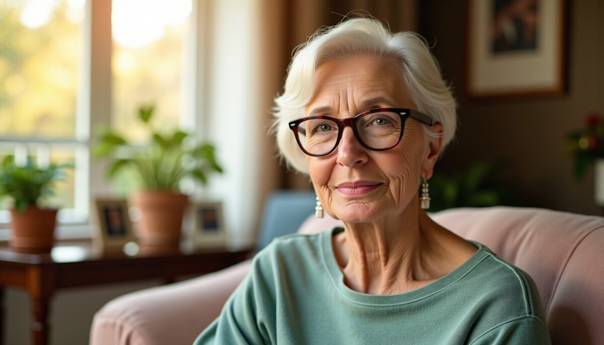 Coiffures courtes élégantes pour femmes de 70 ans portant des lunettes