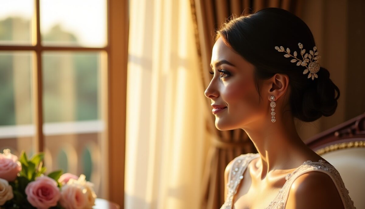 Guide élégant : sublimer la coiffure de mariée avec des pinces en strass et perles